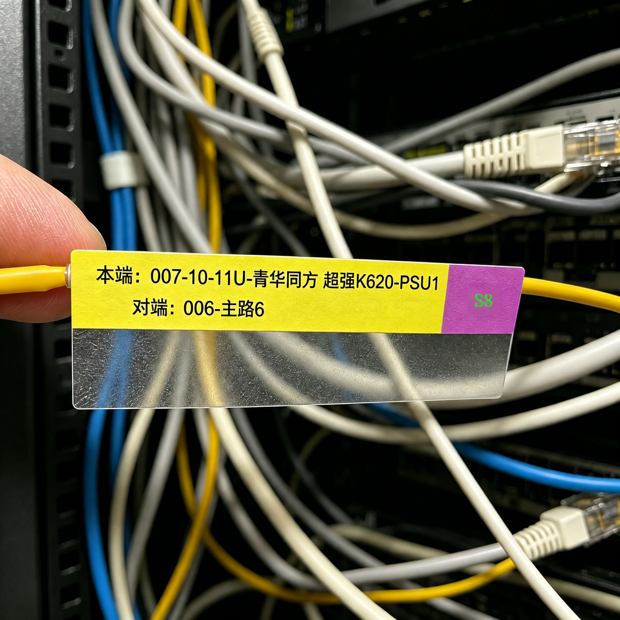 自覆膜缠绕式跳线标签